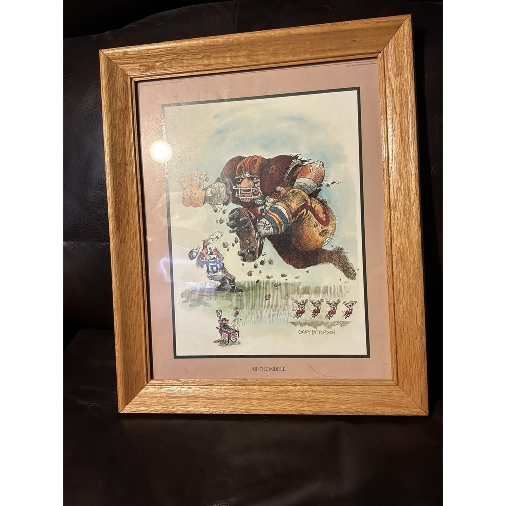 Framed Gary Patterson "Up The Middle" Print‎ Awesome Football Picture